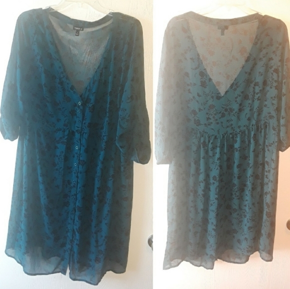 💋 button down sheer dress - Picture 1 of 7